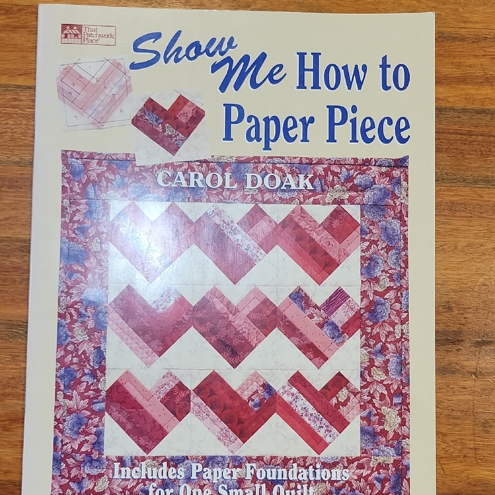Show Me How to Paper Piece Book - Red and Pink